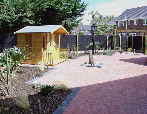 Landscape with paving