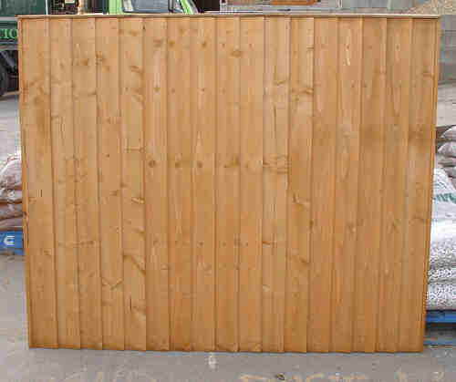vertical board fencing panel 6 feet by 6 feet or 1800mm by 1800mm