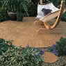 Yorkvale Paving in Burnt Sienna with Circular Stepping Stones in Burnt Sienna